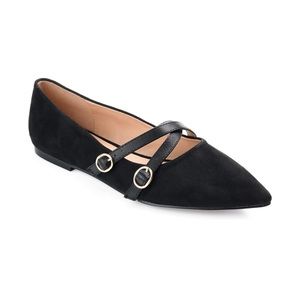 Journee Collection Womens Patricia Slip On Pointed Toe Ballet Flats